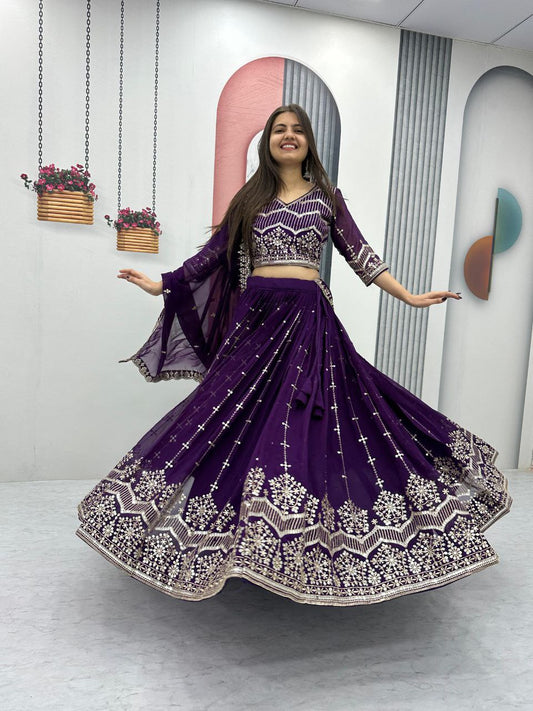 Premium Embroidered Lehenga Choli Set | Heavy Fox Georgette