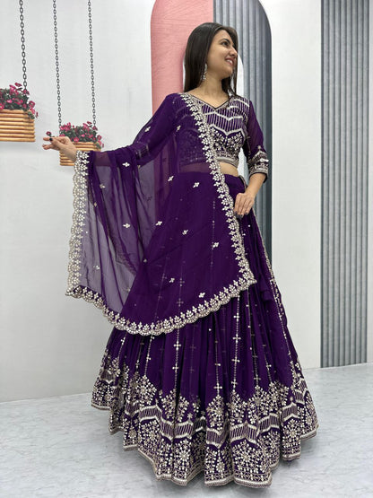 Premium Embroidered Lehenga Choli Set | Heavy Fox Georgette