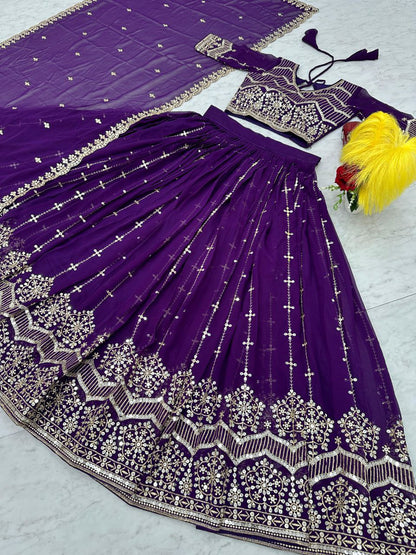 Premium Embroidered Lehenga Choli Set | Heavy Fox Georgette