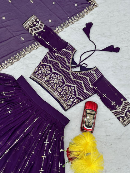 Premium Embroidered Lehenga Choli Set | Heavy Fox Georgette