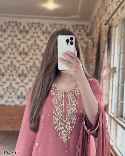 Premium Fox Georgette Embroidered Suit with Dupatta – Party & Occasion Wear
