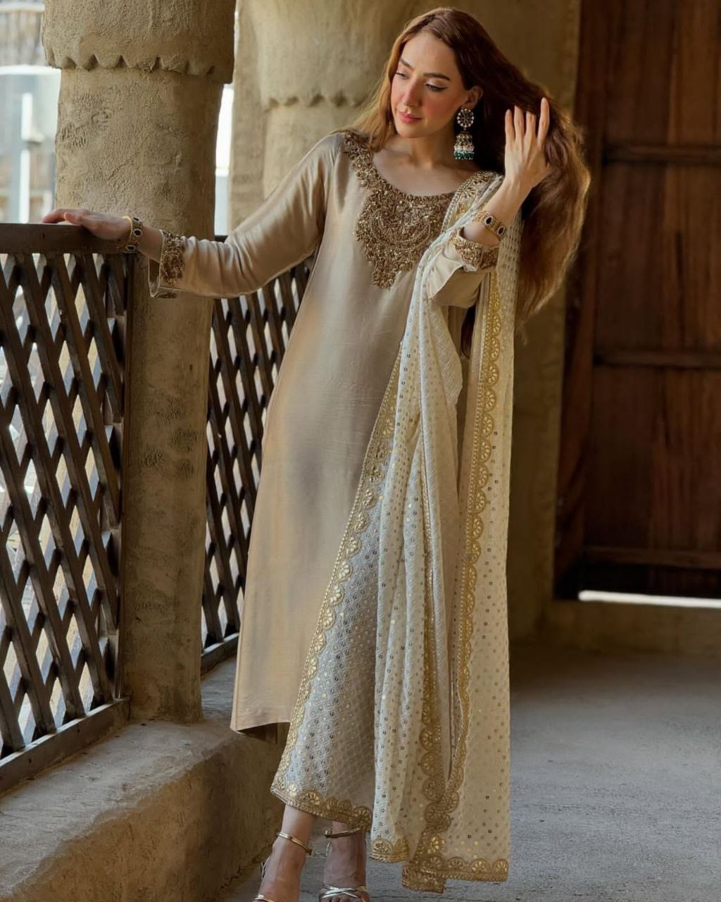 Presenting New Premium Long Kurti-Bottom-Dupatta Set