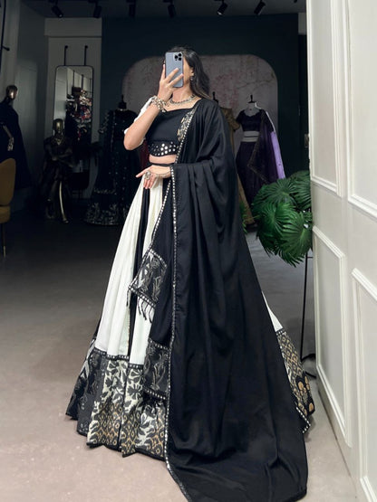 Rayon Mirror Work Lehenga Choli Set with Printed Dupatta – Party Wear 2025