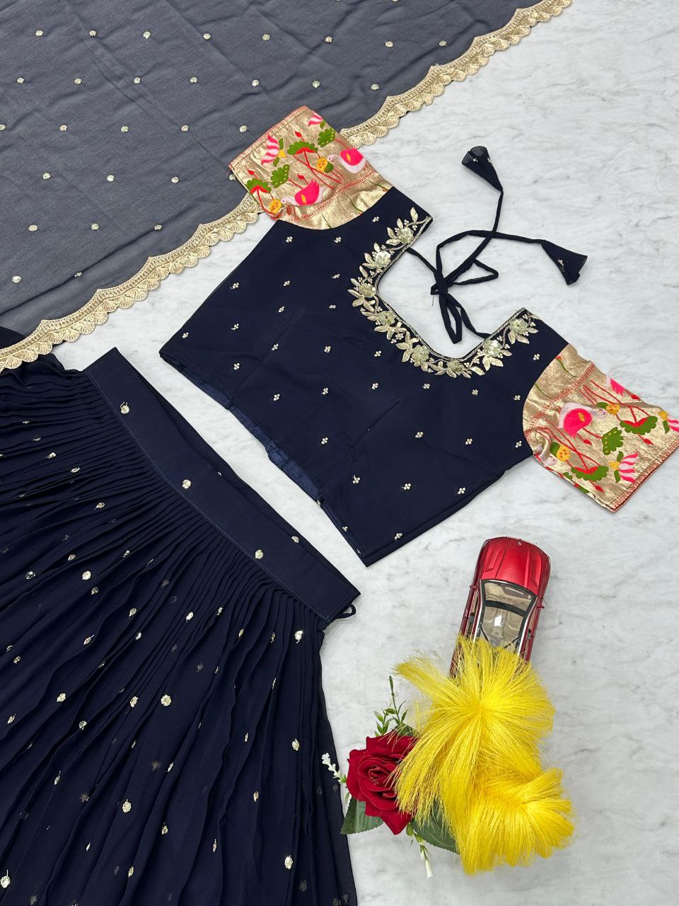 Special Lehenga Choli Set | Embroidered Georgette with Dupatta | Fully Stitched