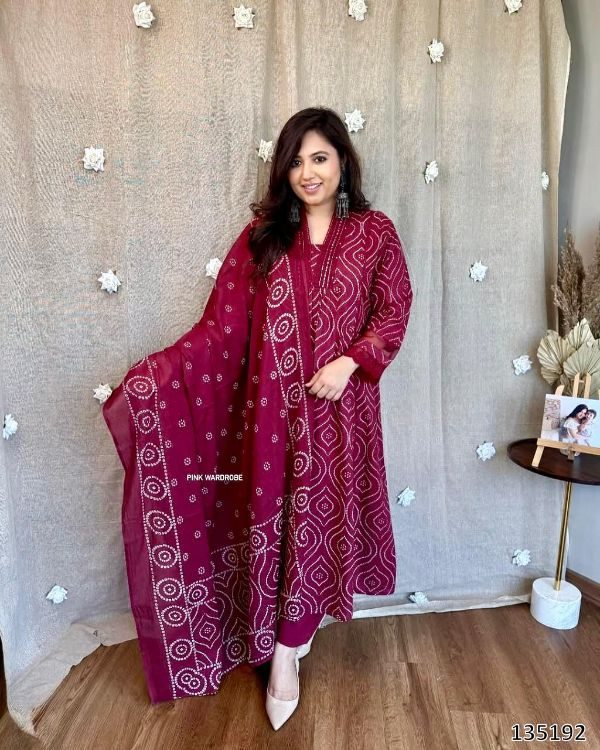 Summer Special Cotton Kurti Pant Dupatta Set