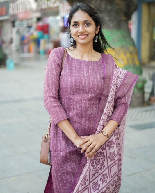 Tanna Banna Lilan Cotton 2-Piece Kurta with Dupatta Set for Women | Soft & Breathable Daily Wear