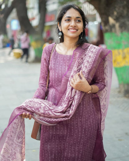 Tanna Banna Lilan Cotton 2-Piece Kurta with Dupatta Set for Women | Soft & Breathable Daily Wear