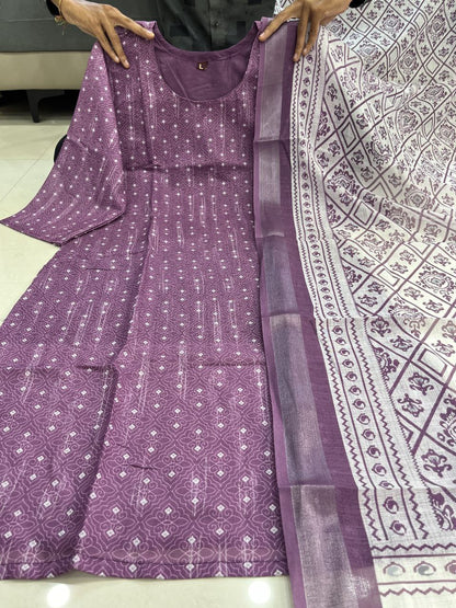 Tanna Banna Lilan Cotton 2-Piece Kurta with Dupatta Set for Women | Soft & Breathable Daily Wear