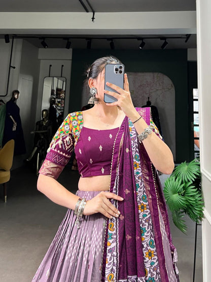 Festive Season Special Tasar Silk Navratri Lehenga Choli Set