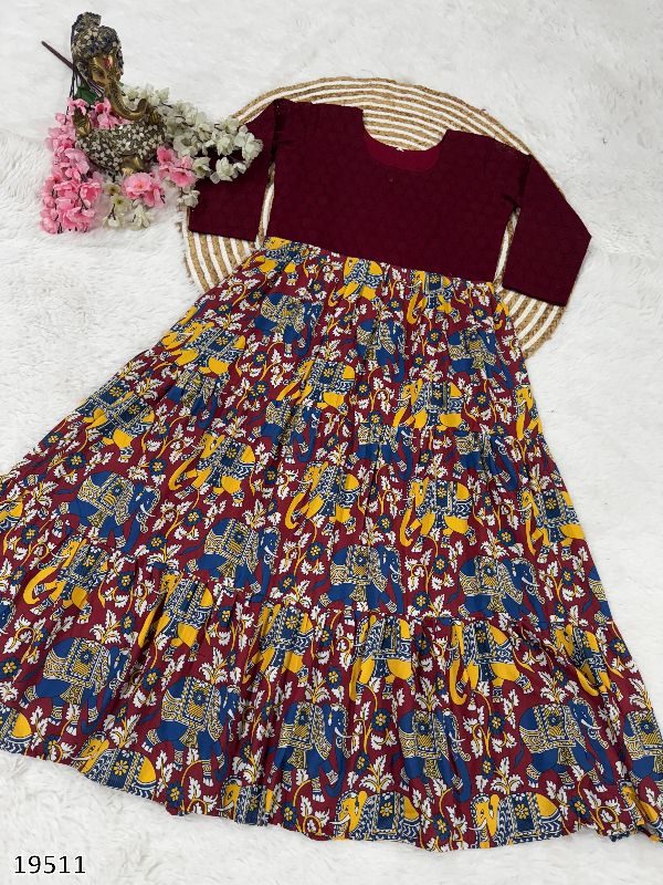 Traditional Wear Anarkali – Kalamkari Elegance