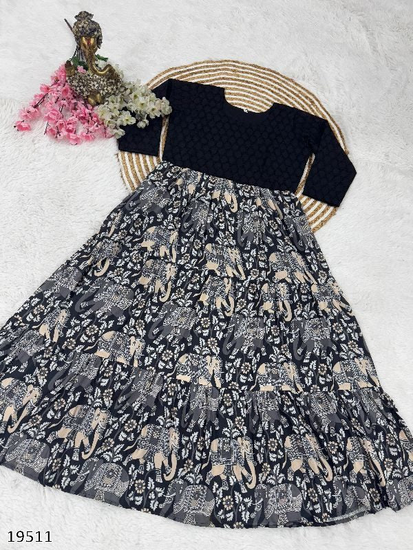 Traditional Wear Anarkali – Kalamkari Elegance
