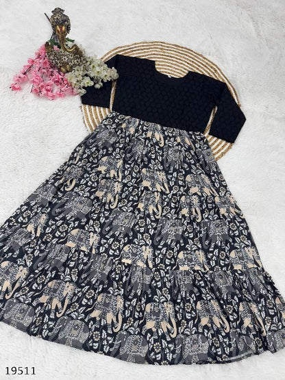Traditional Wear Anarkali – Kalamkari Elegance