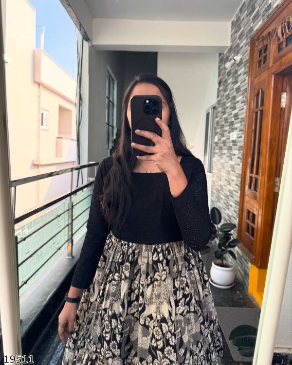 Traditional Wear Anarkali – Kalamkari Elegance