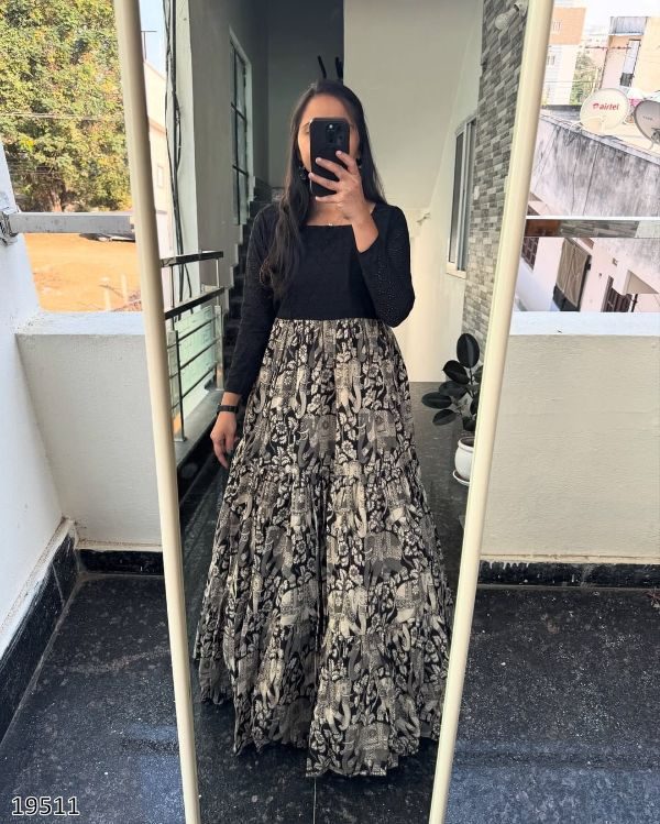 Traditional Wear Anarkali – Kalamkari Elegance