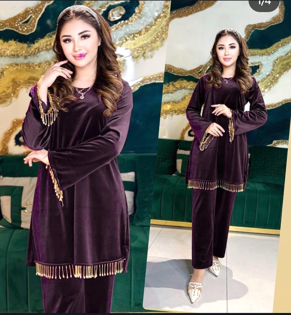 NEW ARTICLE LACE CORD SET FOR WOMEN WITH SUPERSOFT VELVET FABRIC