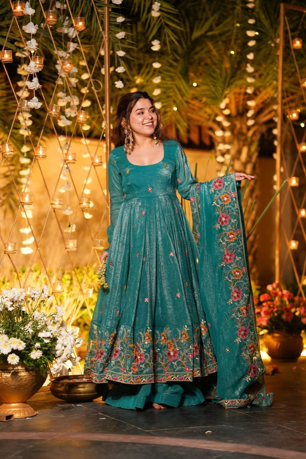 Women’s Crunchy Silk Embroidered Top Sharara Dupatta Set | 3-Piece Fully Stitched Party & wedding Wear with Heavy Sequin Work