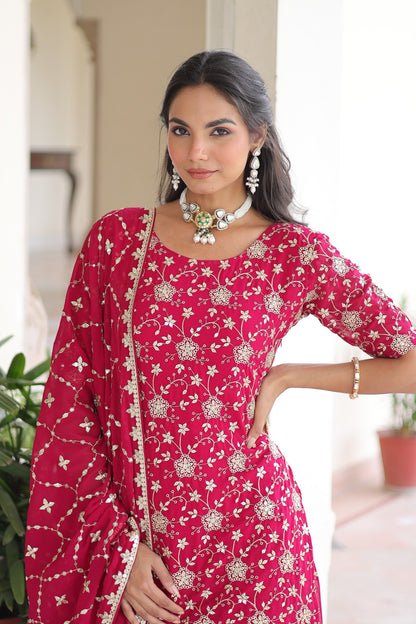 3-Piece Premium Set Trendy Sharara Palazzo Style For a Royal and Graceful Look