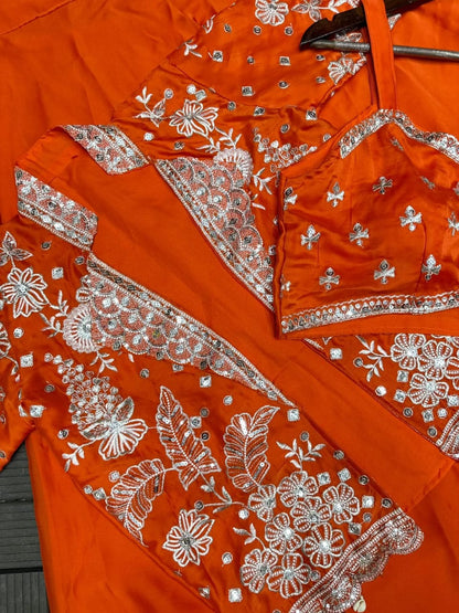 Trending Party Wear Lehenga Set with Embroidered Koti