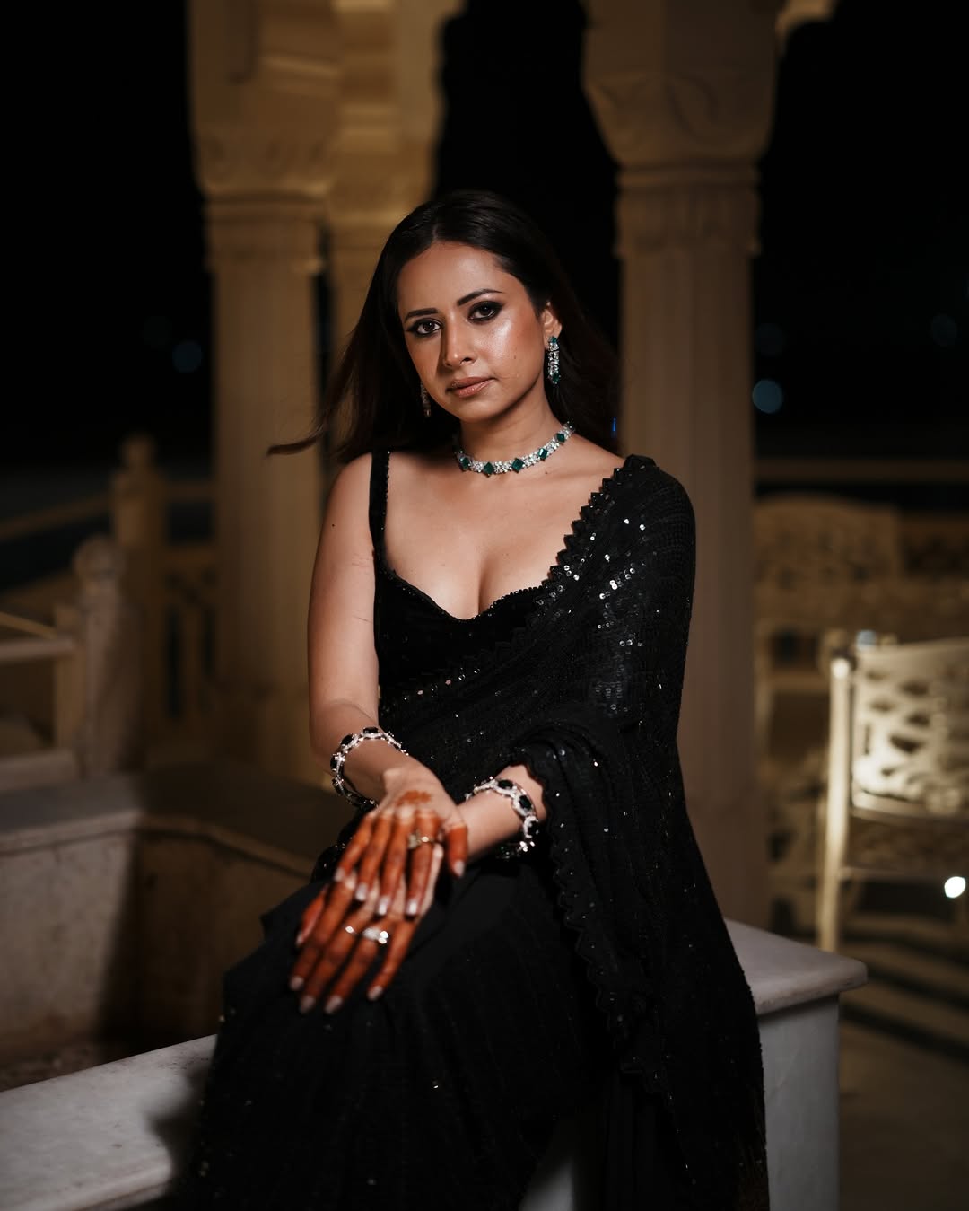 Premium Georgette Sequin Embroidered Saree – Elegant Party & Festive Wear
