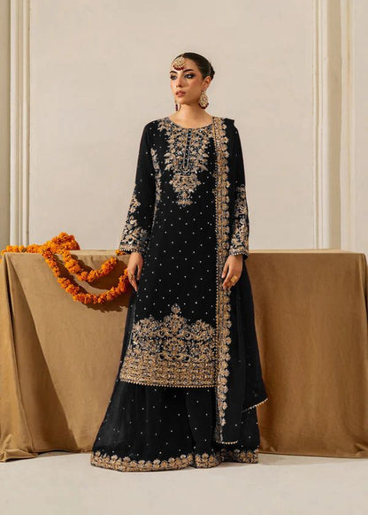 Premium Viscose Velvet Embroidered Suit Set – Top, Plazo & Dupatta