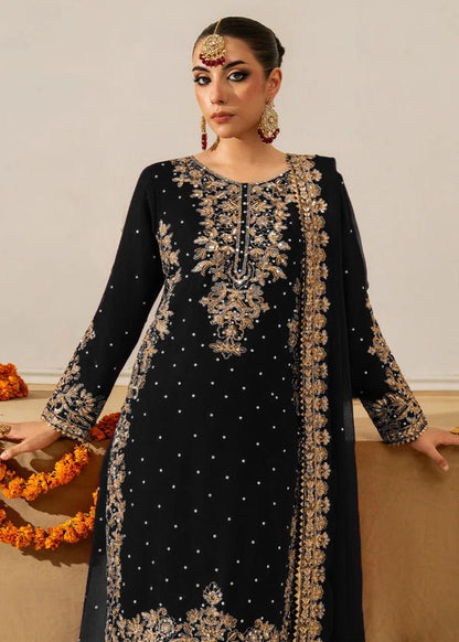Premium Viscose Velvet Embroidered Suit Set – Top, Plazo & Dupatta