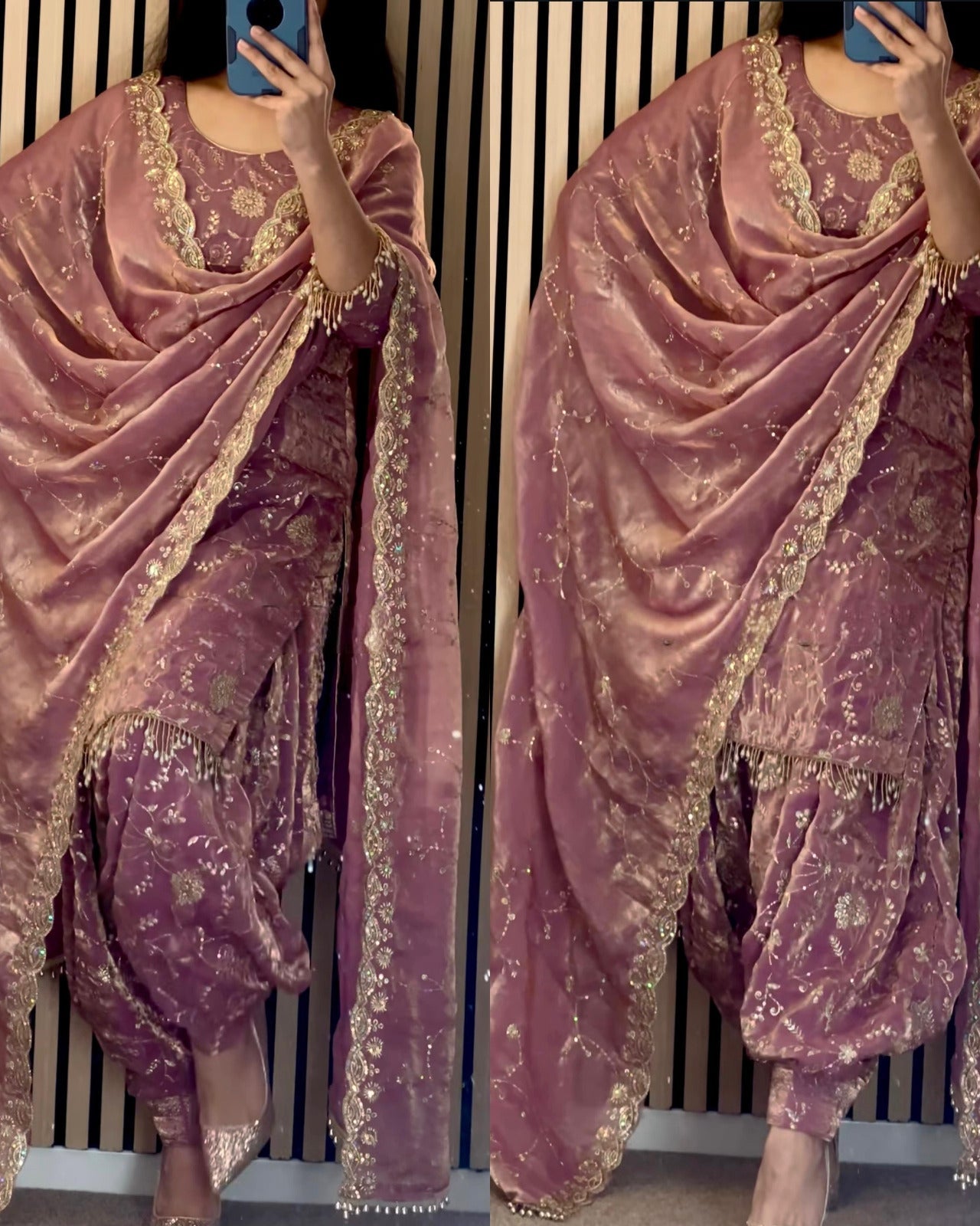 Premium Frendy Silk Patiala Suit Set with Heavy Sequin Embroidery – Fully Stitched Festive & Wedding Wear for Women