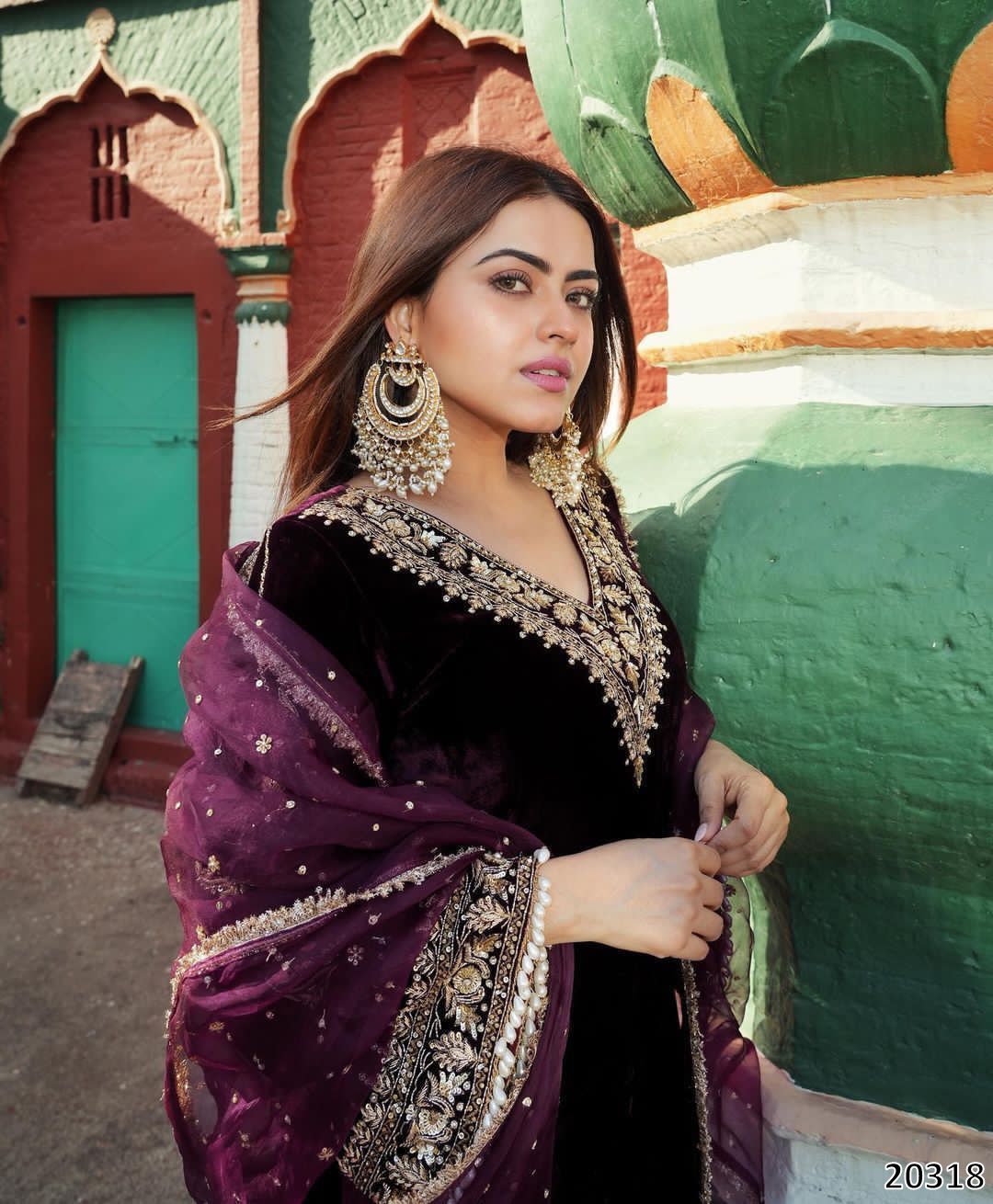 Premium Designer Pure Viscose Velvet Top–Bottom & Dupatta Set