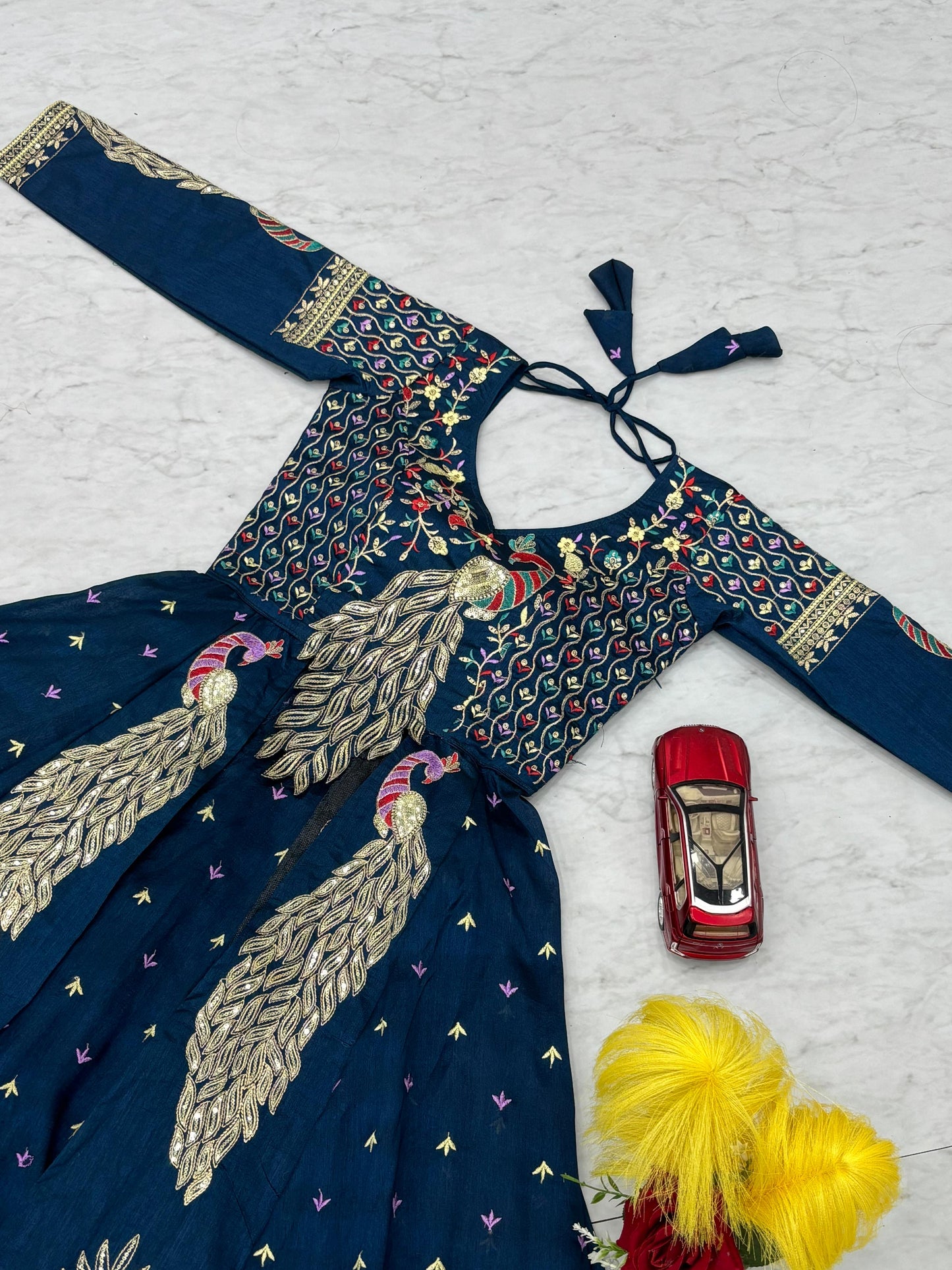 Premium Pure Vichitra Crop Top Lehenga Set with Embroidered Shrug | Festival & Wedding Wear