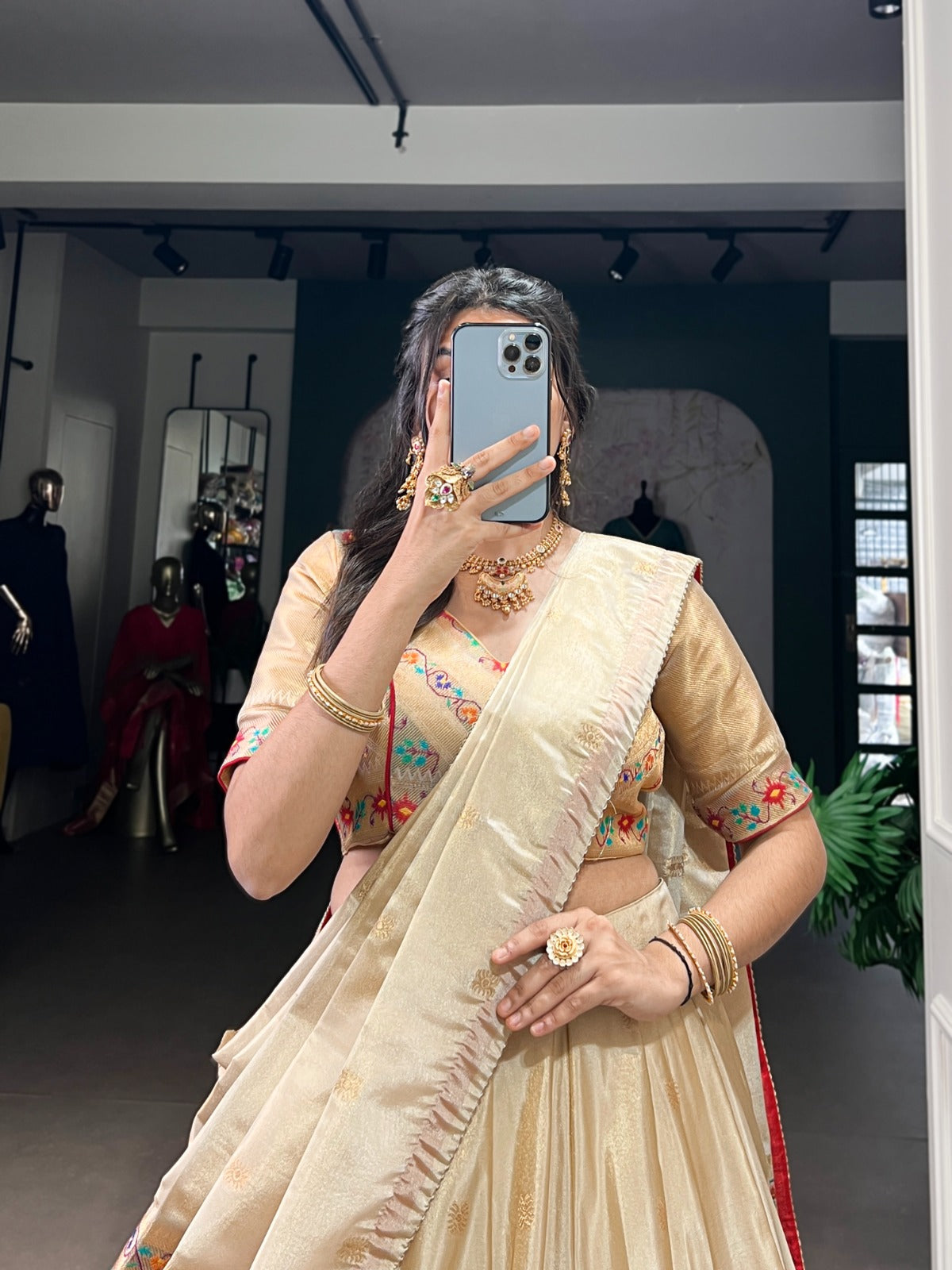 Premium Aastha Silk Lehenga Choli Set – Zari Weaving Work | Festive Wear | Fully Stitched