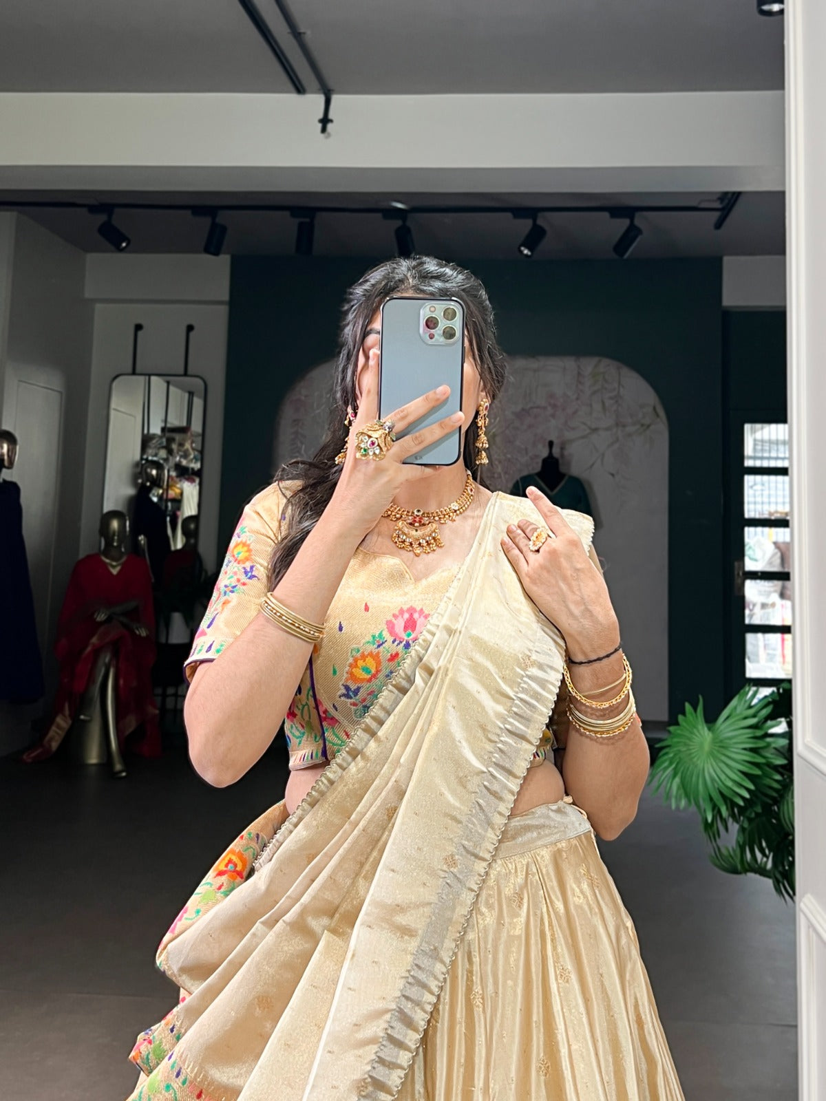 Premium Aastha Silk Lehenga Choli Set – Zari Weaving Work | Festive Wear | Fully Stitched