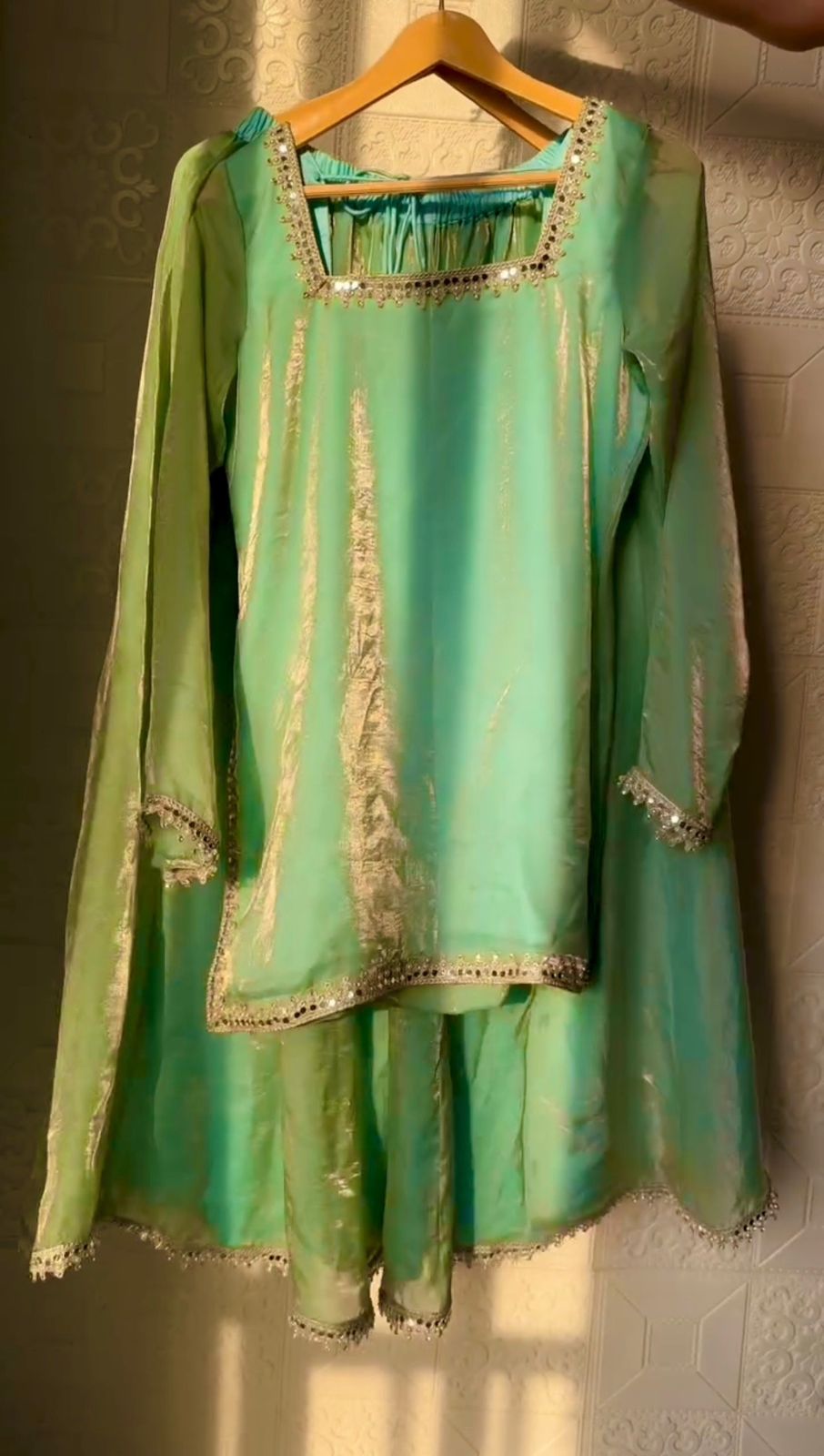 Designer Embroidery Coding Top Palazzo Dupatta Set | Heavy Fendy Silk Party Wear Ethnic Outfit