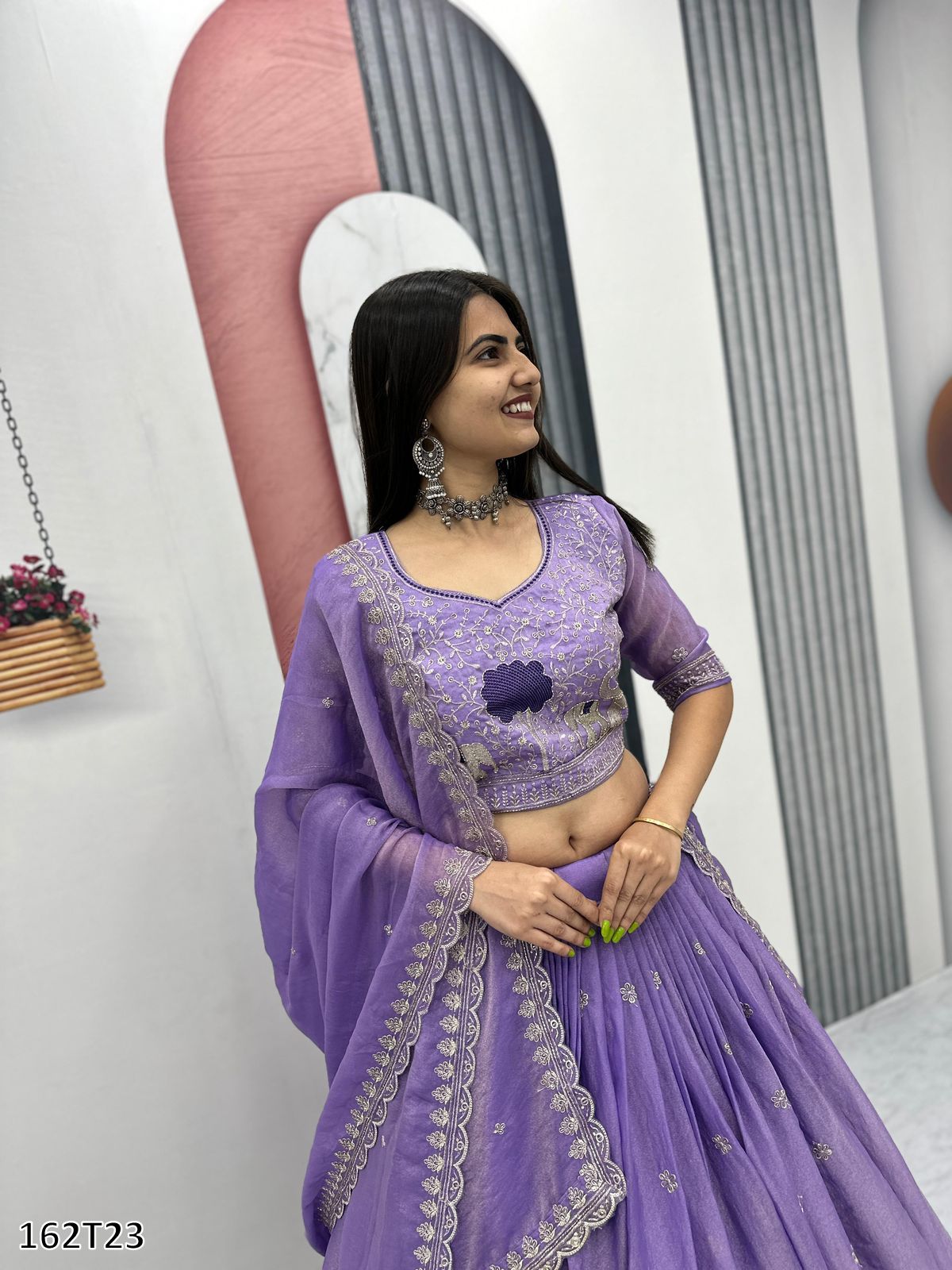 Premium Moss Simar Festival Lehenga Choli Set – Heavy Embroidery, Canvas Flair, Dupatta Included