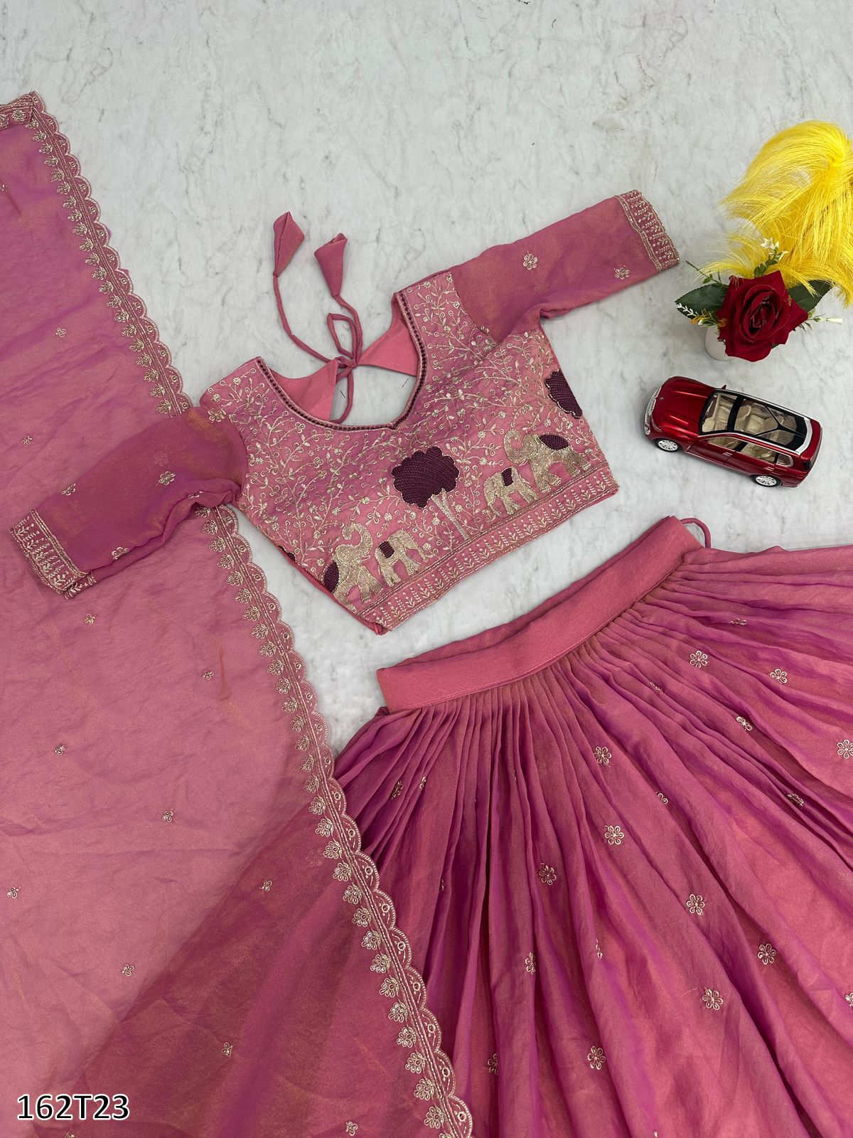 Premium Moss Simar Festival Lehenga Choli Set – Heavy Embroidery, Canvas Flair, Dupatta Included