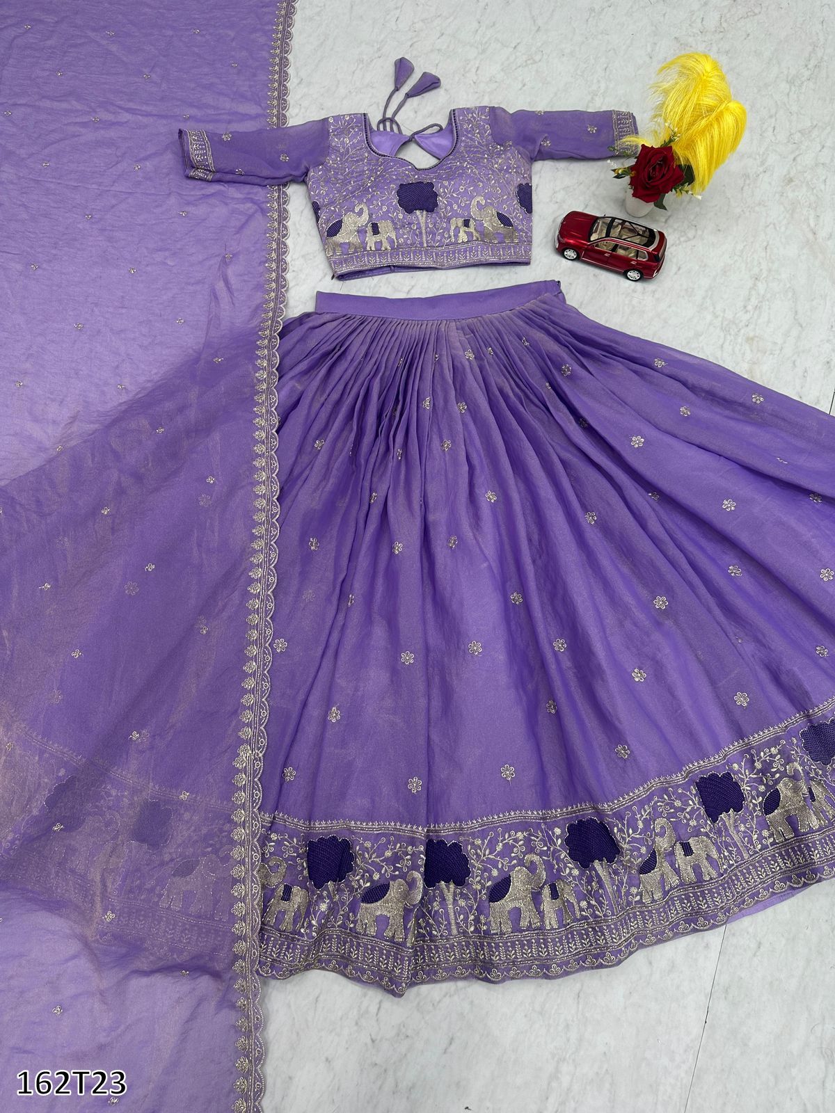 Premium Moss Simar Festival Lehenga Choli Set – Heavy Embroidery, Canvas Flair, Dupatta Included
