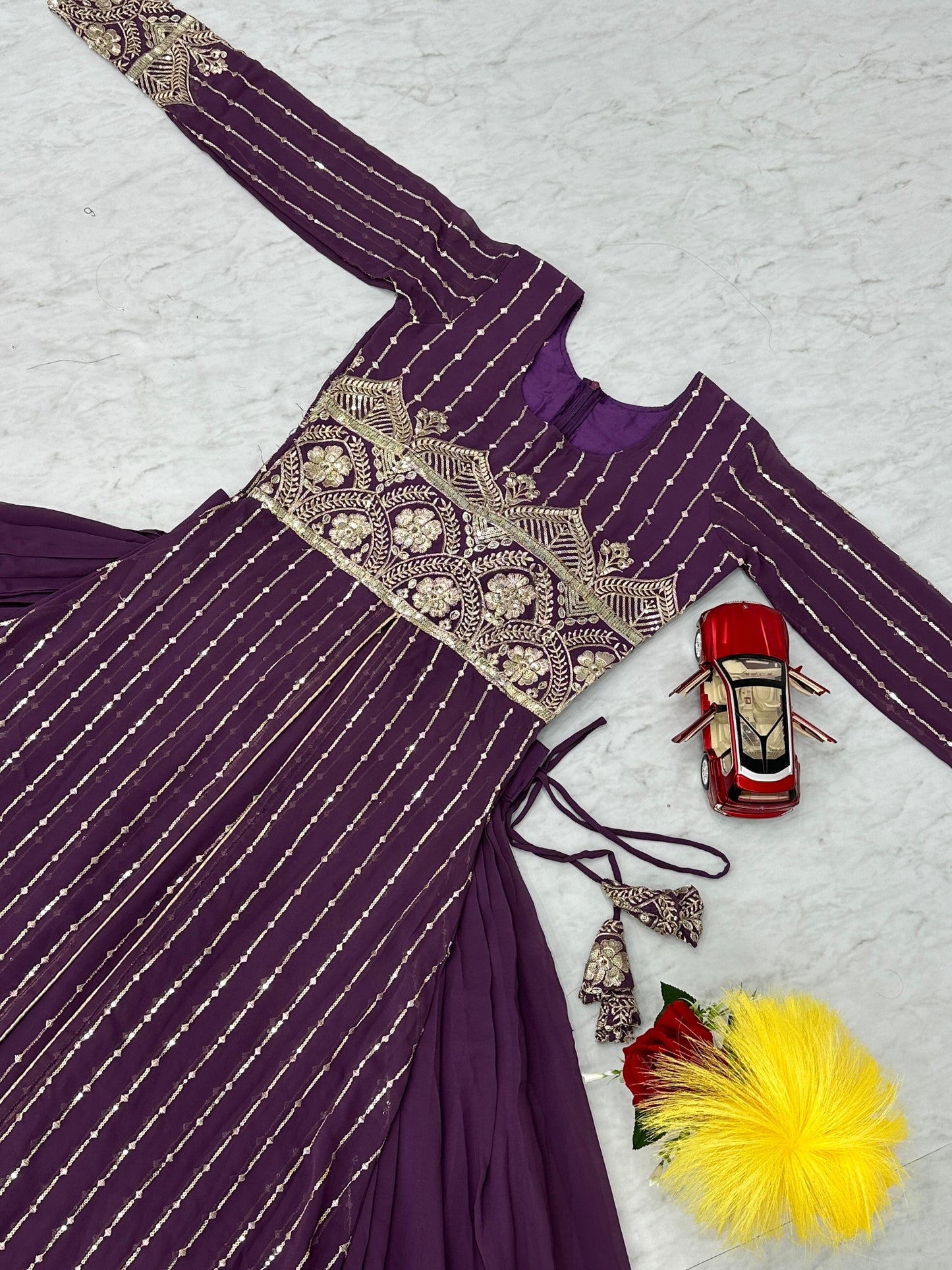Festival Fox Georgette Lehenga with Attached Shrug & Fully Stitched Choli