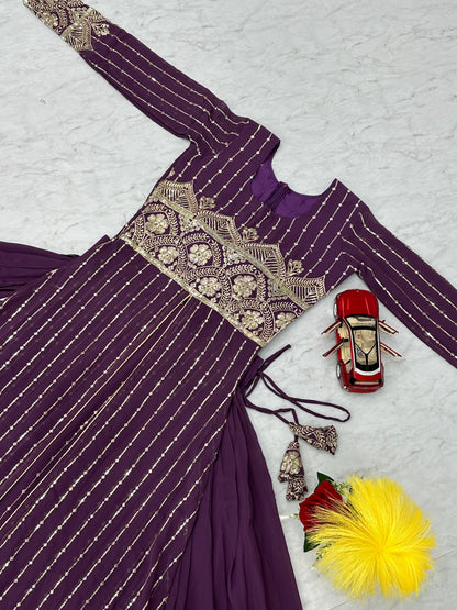 Festival Fox Georgette Lehenga with Attached Shrug & Fully Stitched Choli