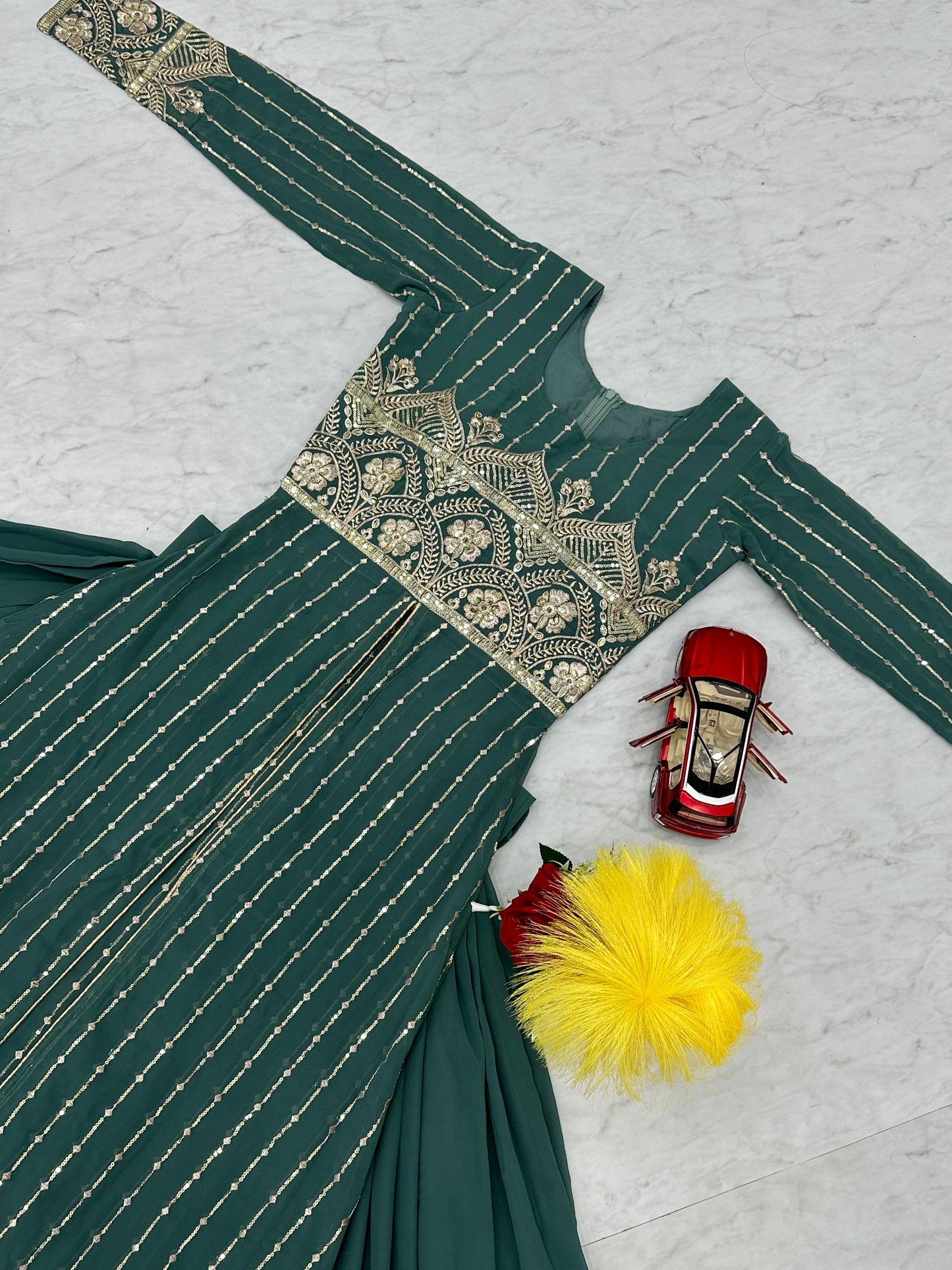 Festival Fox Georgette Lehenga with Attached Shrug & Fully Stitched Choli