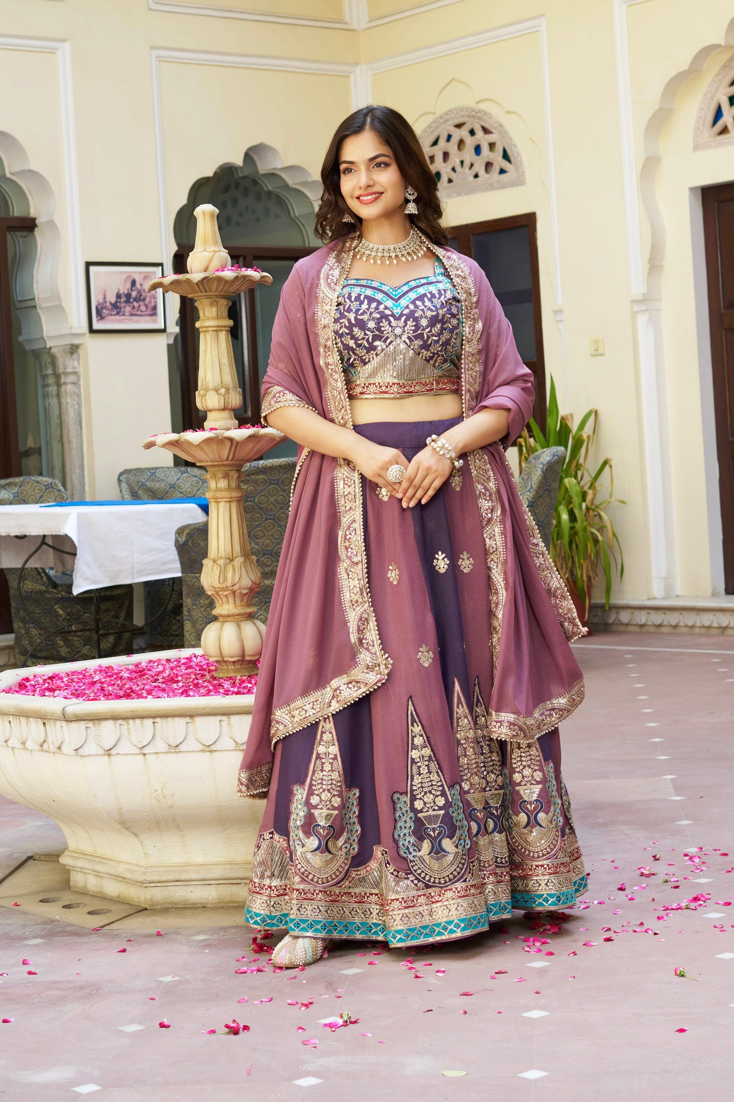 Shree Ram Creation Premium Star Georgette Wedding Lehenga Choli