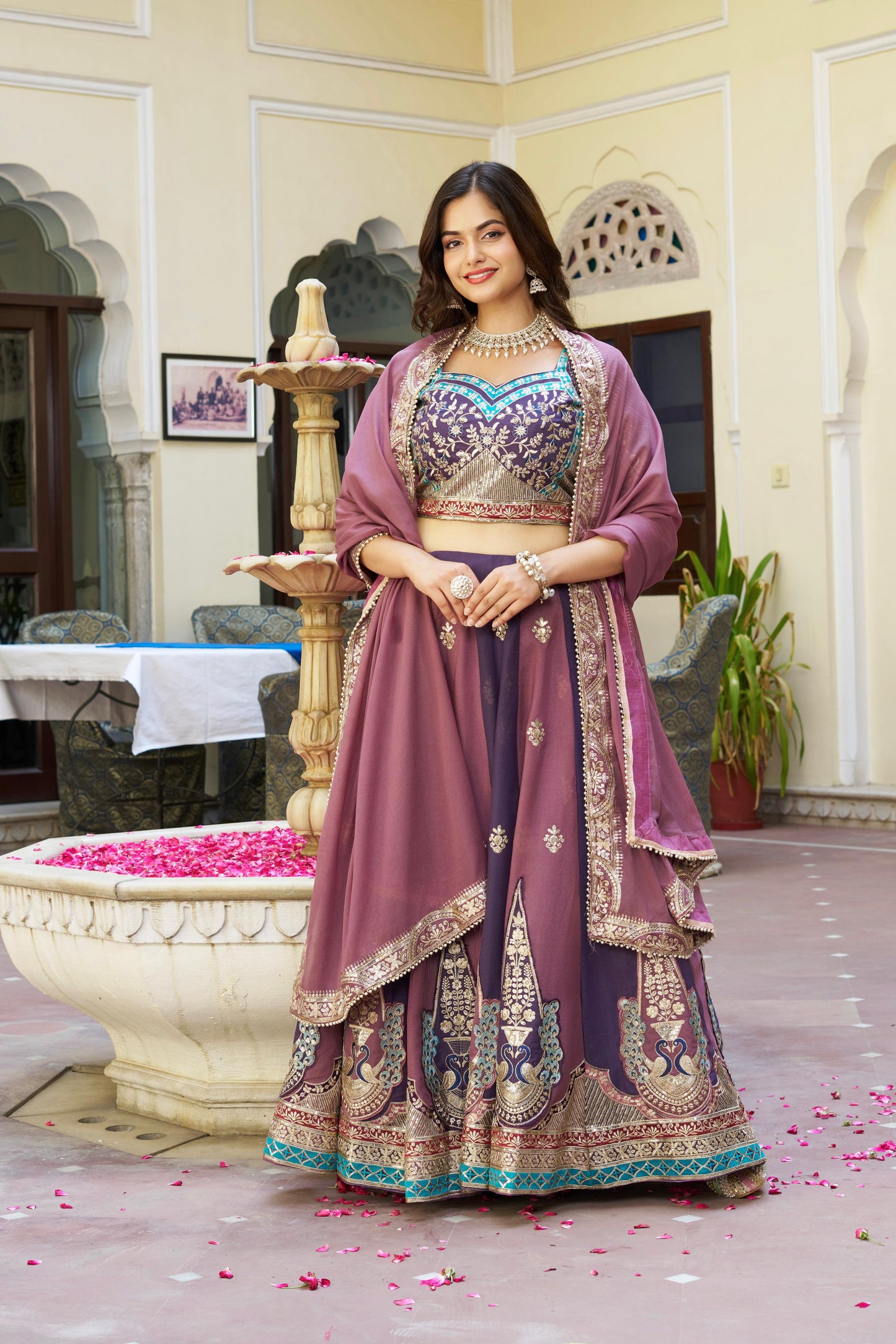 Shree Ram Creation Premium Star Georgette Wedding Lehenga Choli