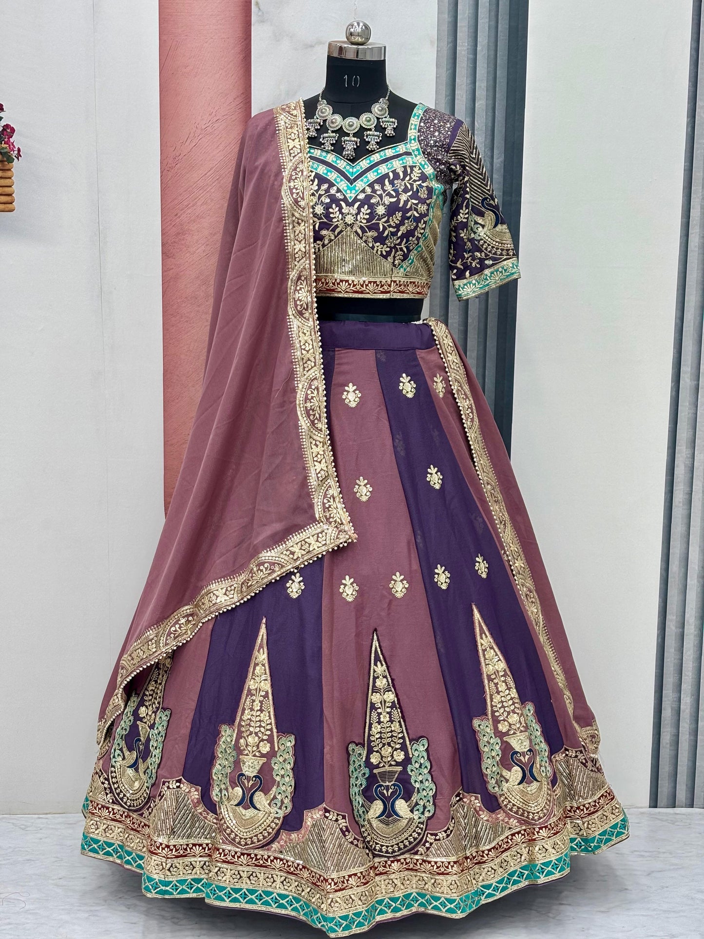 Shree Ram Creation Premium Star Georgette Wedding Lehenga Choli