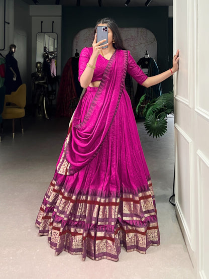 NIRUPA Pure Chanderi Zari-Weave Lehenga Choli Set – DN Catalogue