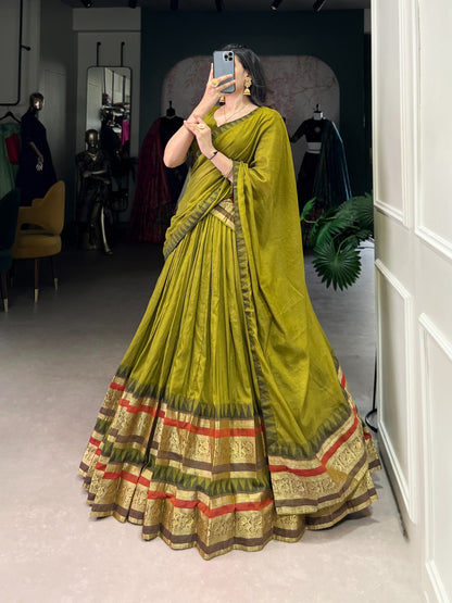 NIRUPA Pure Chanderi Zari-Weave Lehenga Choli Set – DN Catalogue