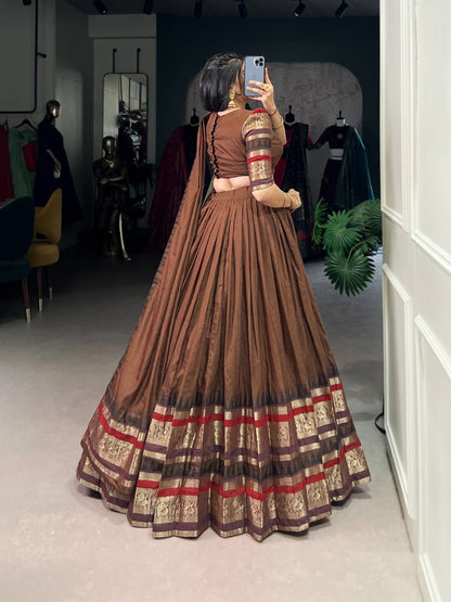 NIRUPA Pure Chanderi Zari-Weave Lehenga Choli Set – DN Catalogue