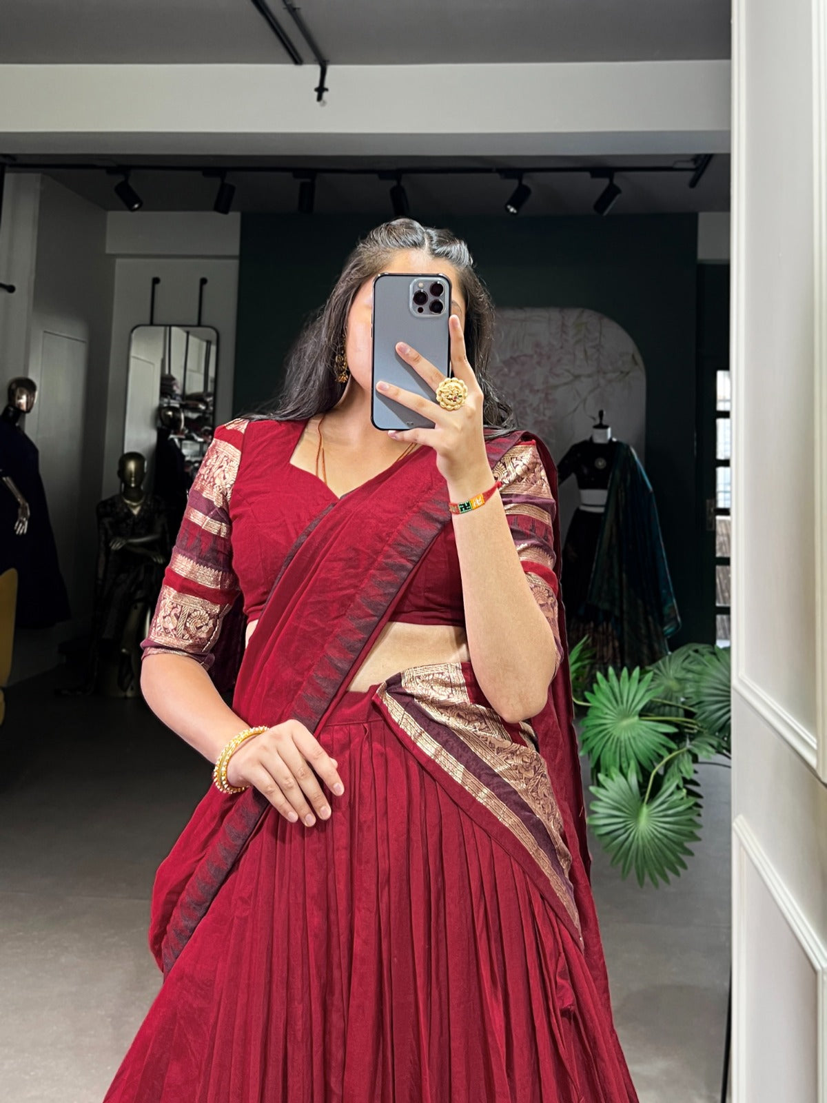 NIRUPA Pure Chanderi Zari-Weave Lehenga Choli Set – DN Catalogue