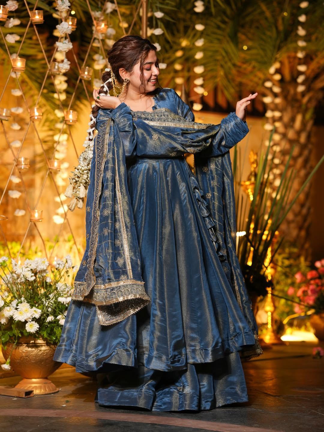 Designer Anarkali Suit with Plazzo & Dupatta | Fully Stitched
