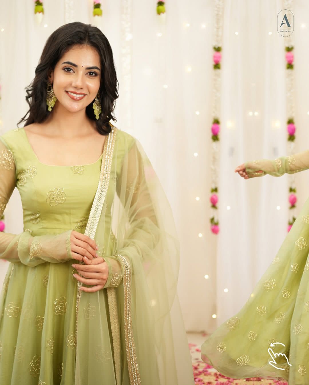 Designer Party Wear Top with Farshi Salwar & Dupatta Set | Fully Stitched