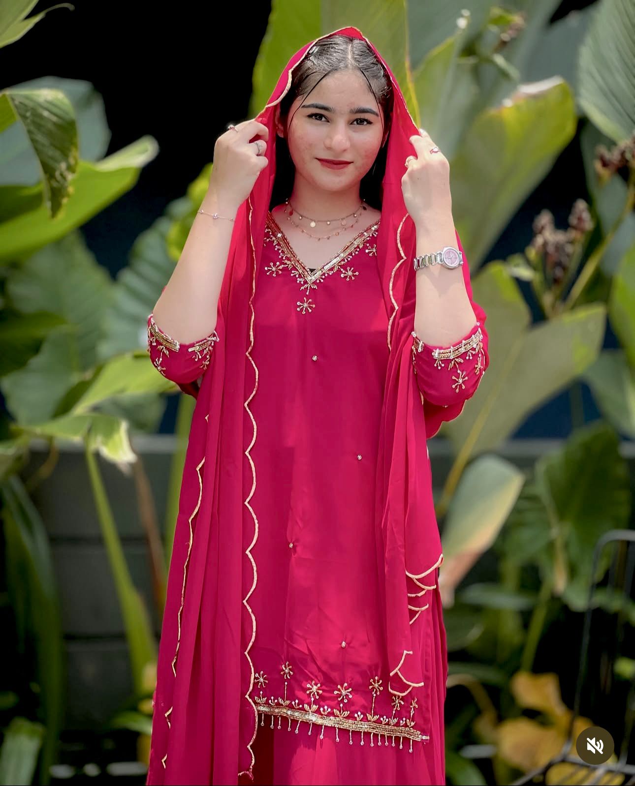 Pure Fox Georgette Top-Sarara-Dupatta Set | Fully Stitched Ready-to-Wear Ethnic Wear