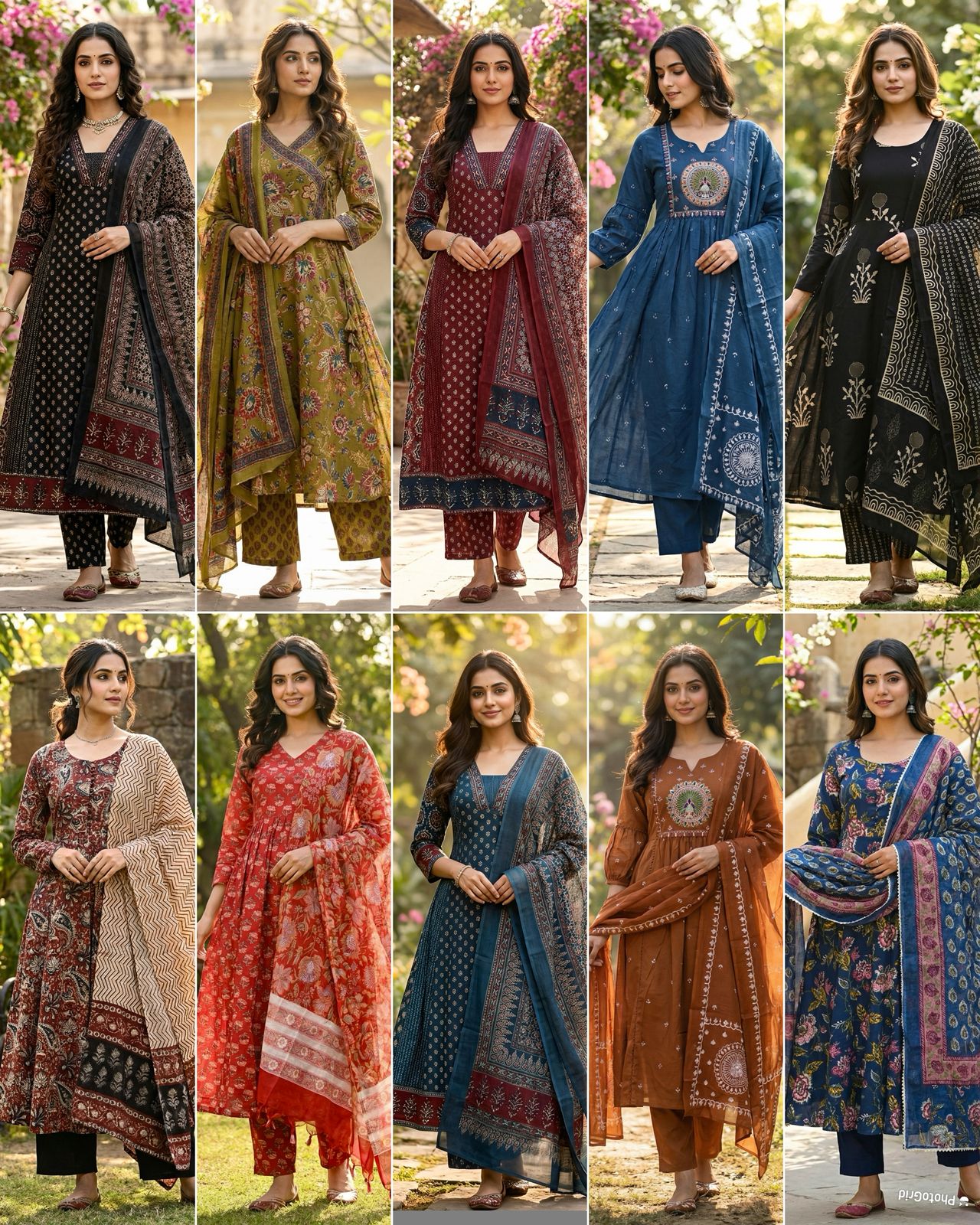 Pinterest Series Ready-to-Wear Rayon Kurta Set with Chanderi Silk Dupatta | Trendy Ethnic Wear for Women