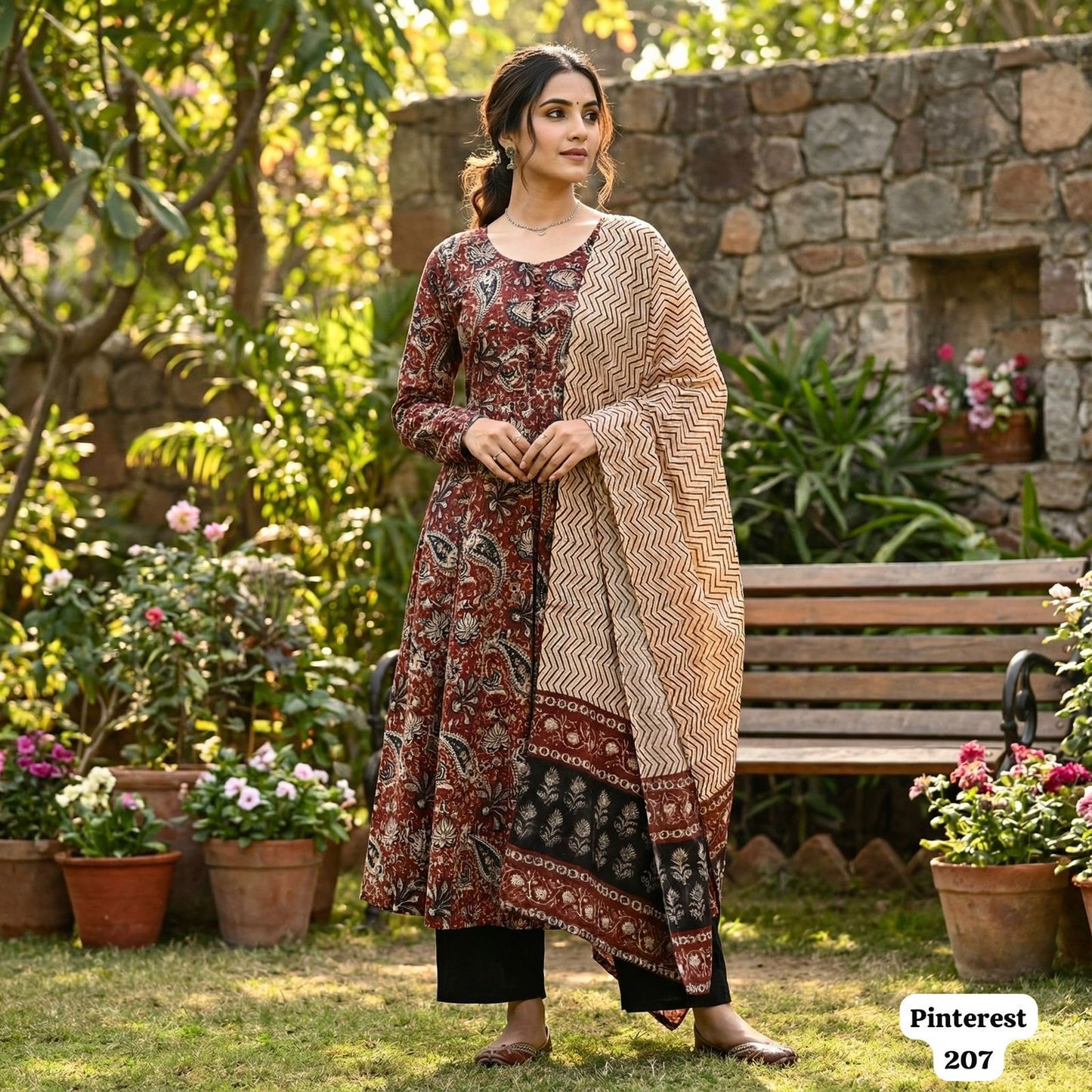 Pinterest Series Ready-to-Wear Rayon Kurta Set with Chanderi Silk Dupatta | Trendy Ethnic Wear for Women