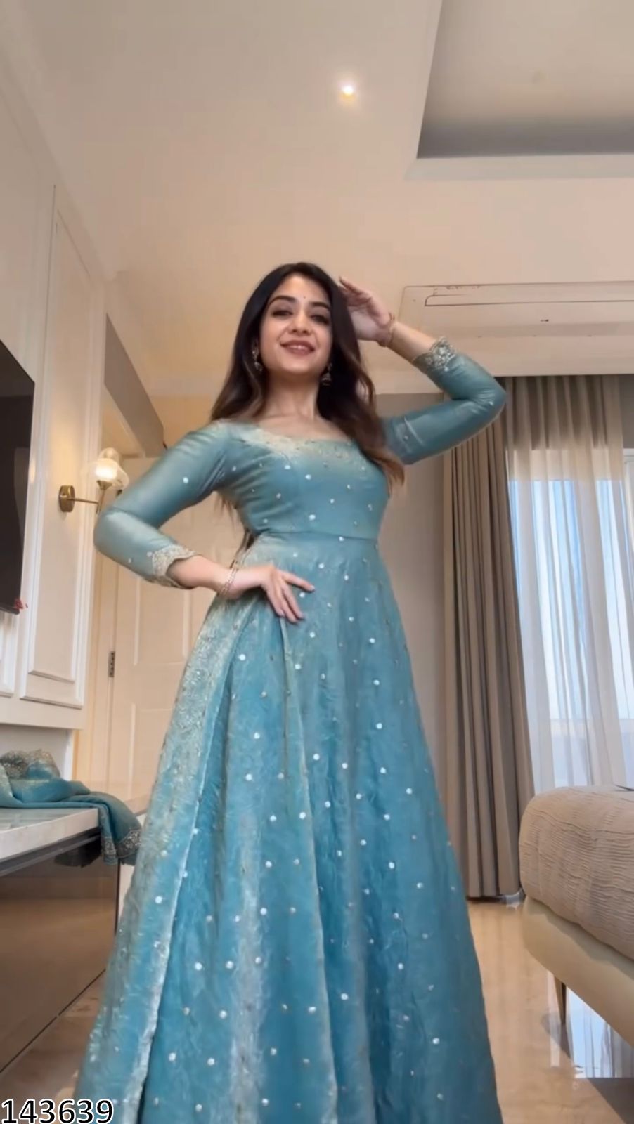 Fendy Silk Anarkali Palazzo Set with Sequins Work Dupatt